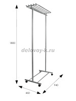 Вешалка напольная на колесах М 9 металлик_i рис5