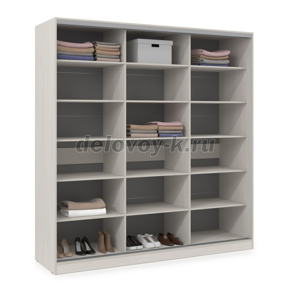 ШКЗЗЗ.24.7 Шкаф-купе 3-дверный Comfort (2398*600*2201) 3 зеркальные двери рис2