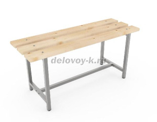 Скамья с деревянным настилом СТ-1/800 800х350х465 рис1