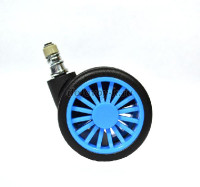 Ролики полумягкие 805-10 синий. Диаметр штока 11 м. Диаметр ролика 64 мм рис1