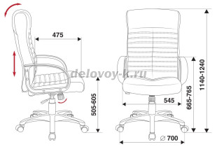 Кресло руководителя Бюрократ KB-10LITE экокожа рис3