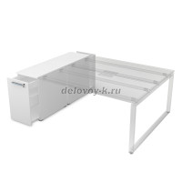 9ТП.012.2 Тумба с выкатной секцией (1635-450-750) белый премиум рис4