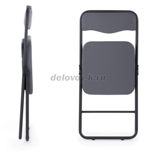 Стул складной Компакт Люкс, каркас серый, кожзам рис3