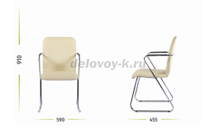 Стул Честер каркас хром, экокожа S рис2