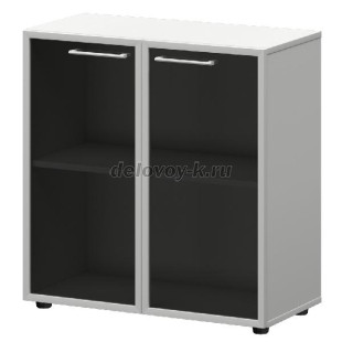 СМШ-28+KZF-28RS Шкаф низкий стекло в алюминиевой раме 792х382х811 рис1