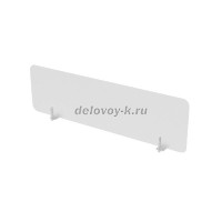 10БФО.164 Барьеры фронтальный оргстекло (1600-4-400) Белый глянец_Алюминий матовый рис1