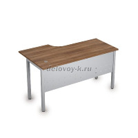 2МК.145 Стол криволинейный прав. (1400*800*750)|шамони темный/алюминий матовый рис1