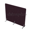 011.МПО.1614 Акустическая мобильная перегородка на стационарных опорах (1600-450-1400) violet_алюминий матовый