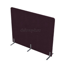 011.МПО.1614 Акустическая мобильная перегородка на стационарных опорах (1600-450-1400) violet_алюминий матовый рис1