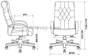 Кресло руководителя Бюрократ T-9928WALNUT/ECO рис3
