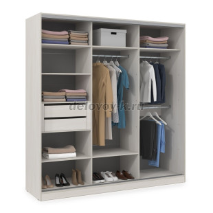 ШКЗЗЗ.24.6 Шкаф-купе 3-дверный Comfort (2398*600*2201) 3 зеркальные двери рис2