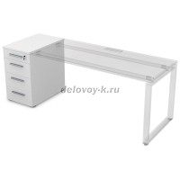 9Т.012 Тумба приставная с ящиками (450-800-750) белый премиум рис4