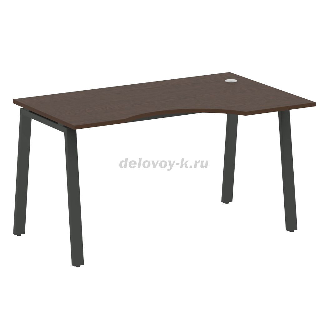 Стол криволинейный правый на А-образном м/к 1400*900*750  БА.СА-2 Пр фото