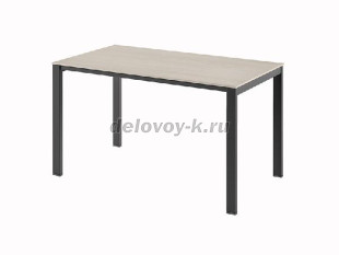 N-31 Стол одинарный на металлокаркасе без кабель-каналов. Использ. как брифинг и стол переговоров (Акация Морава/Антрацит) рис1