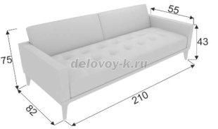 Диван 3-местный Темплтон М-06/3 рис2