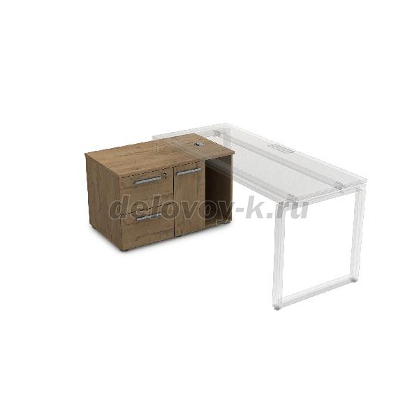 9Т.010 Тумба с двумя ящиками и дверкой (1000*600*620) рис1