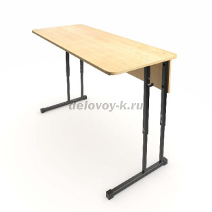 Стол ученический 2-местный регулируемый 3-7 р.г. ЛДСП с закругленными углами 1200*500*580-820 рис1
