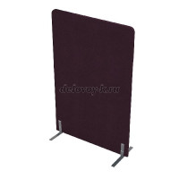 011.МПО.1016 Акустическая мобильная перегородка на стационарных опорах (1000-450-1600) violet_алюминий матовый рис1