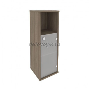 Шкаф средний узкий правый 1 низкая дверь стекло 412*410*1215  Л.СУ-2.2 Пр рис1