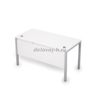 6МД.009 Стол рабочий (1400-700-750) Белый_Алюминий матовый рис3