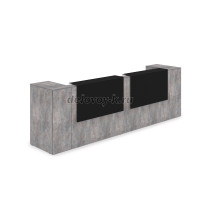 1КРТ-КЛ.005 Комплект Ресепшн с фартуком HPL 3632-751-1149 без подсветки_Basalt_Черный матовый рис4