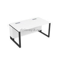 16СП.192 Стол прямой (1200-900-750)_Белый премиум_Черный рис3