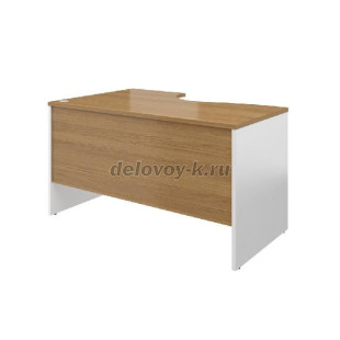 Стол эргономичный левый AL-1.4L  1380*880*750мм (Дуб Наварра/Белый) рис1