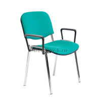 Стул ИЗО+ с подлокотниками, хром, ткань рис1