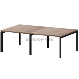 КТМ-24.14.38  Стол переговорный на металлокаркасе 2400*1400*750 (Темный шимо) рис1