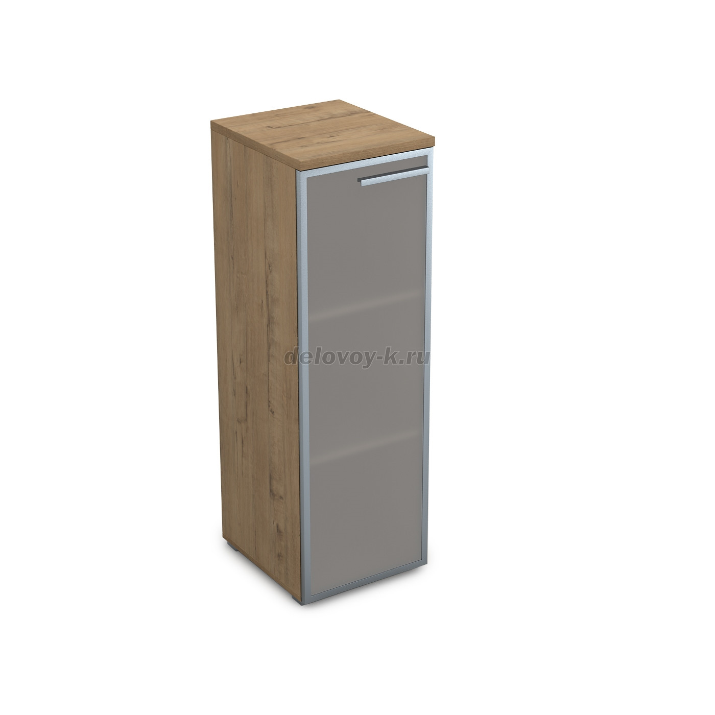 9ПП.017.6 Пенал средний со стеклом (400*450*1245) , правый фото