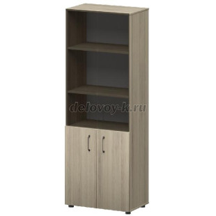 Шкаф высокий широкий со стеклянными фасадами К-934+К-976+К-983 720*420*2000 мм рис1