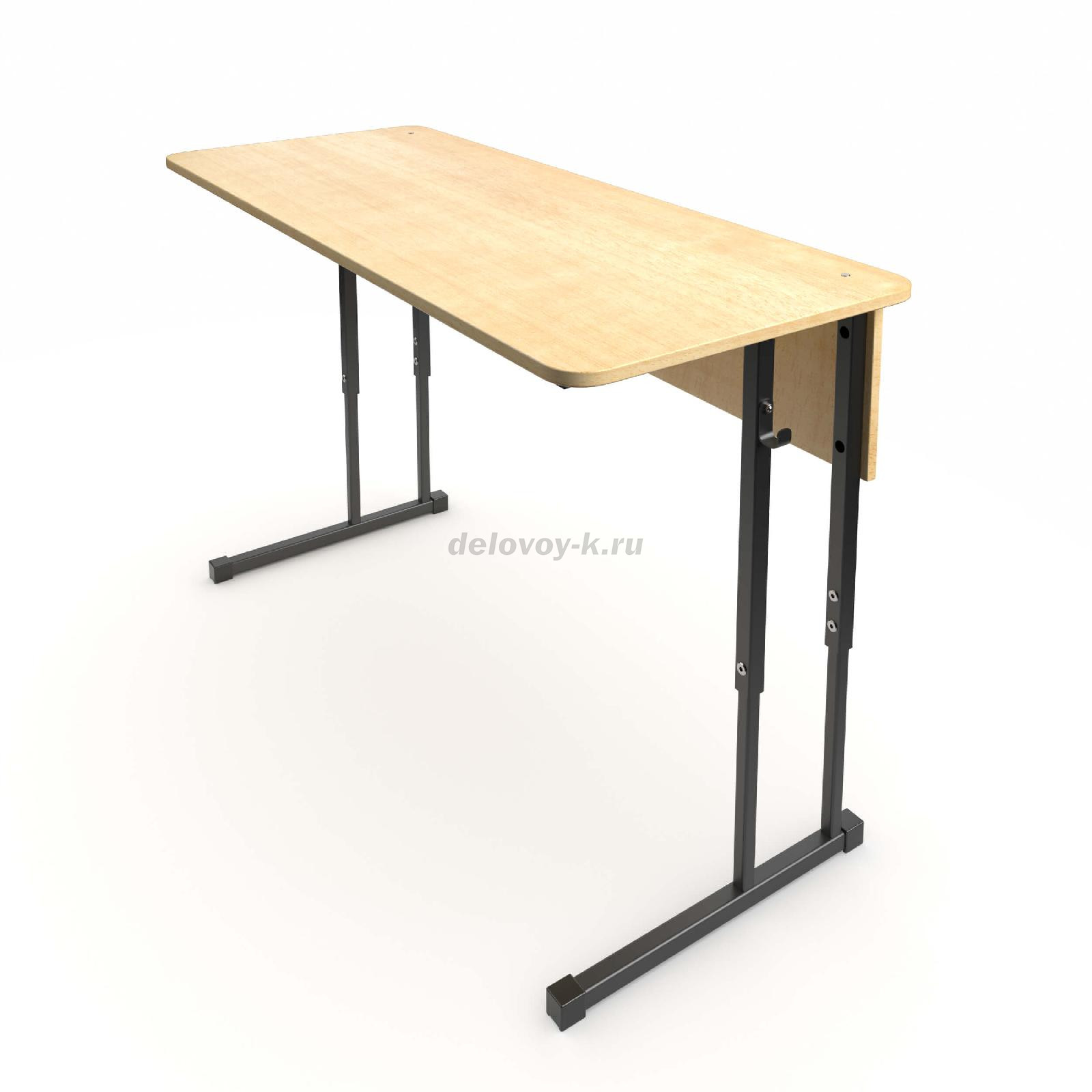 Стол ученический 2-местный регулируемый 3-7 р.г. ЛДСП с закругленными углами 1200*500*580-820 фото