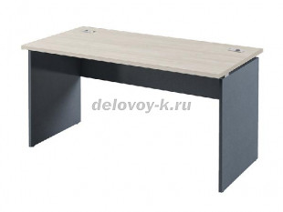 Стол письменный 1500 с 2-мя заглушками кк I-25 Антрацит (Акация Морава) рис1