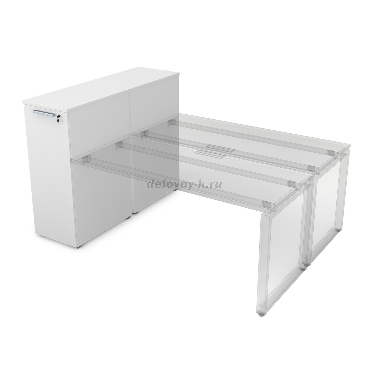 9ТП.012.4 Тумба с выкатной секцией двухсторонняя (1635*450*1150) фото