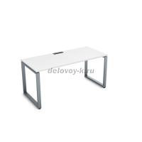 СРП-О.006.2 Стол рабочий, прямолинейный (2000-900-750) белый премиум_алюминий матовый рис4