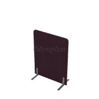 011.МПО.8011 Акустическая мобильная перегородка на стационарных опорах (800-450-1100) violet_алюминий матовый рис1