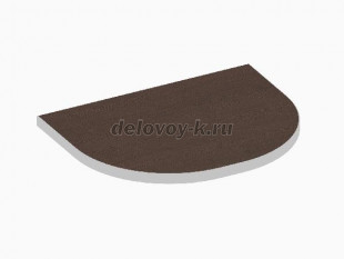 Приставка полукруглая 600х350х22 ПР-70 рис1