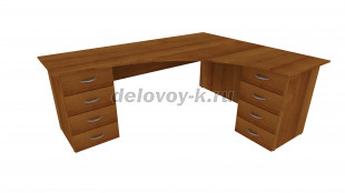 Стол письменный угловой 2-тумбовый правый ДУ-1.18 1600*2000*750 рис3